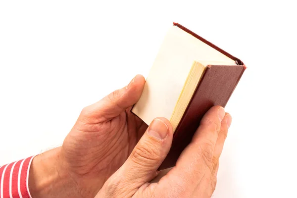 Könyv a kezében — Stock Fotó