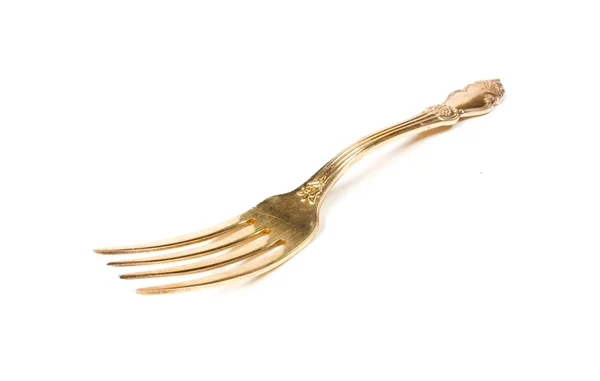 Golden fork — Stock Photo, Image