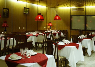 Interior of the restaurant clipart