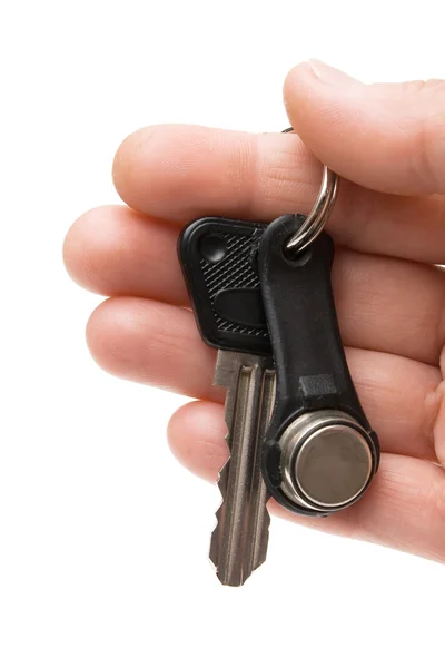 De sleutels in de hand — Stockfoto