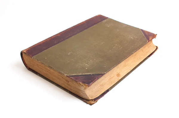 Un vieux livre avec une feuille froissée — Photo
