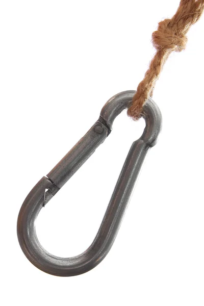 Скалолаз с веревками — стоковое фото