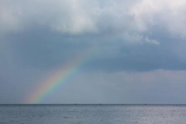 stock image Rainbow in the sky over the sea