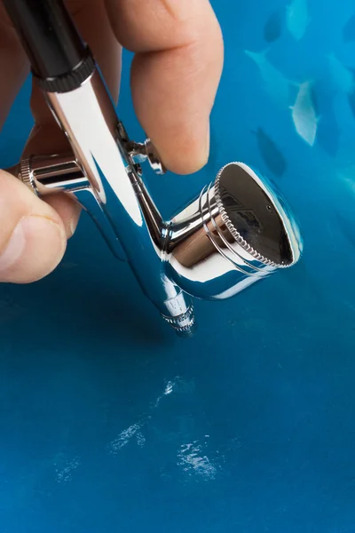 Airbrush i handairbrush στο χέρι — Stockfoto