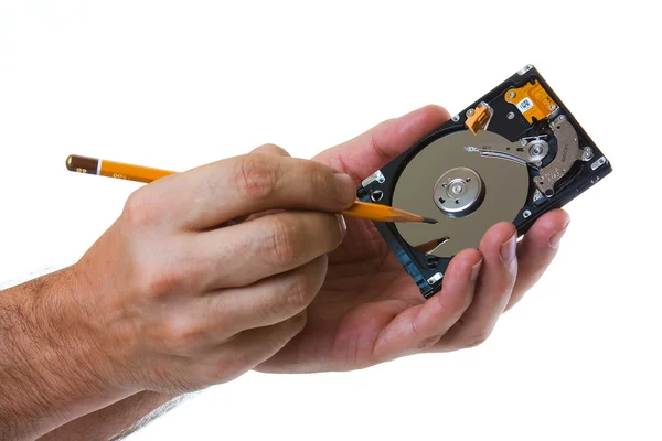 Record information on the hard disk — Stock Photo, Image