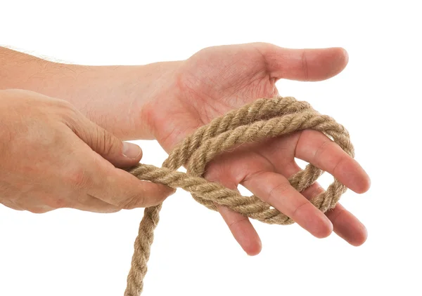 Tying ropes — Stock Photo, Image