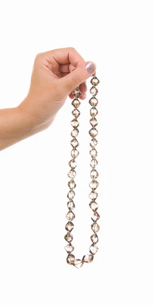 Beads in hand — Stock Photo, Image