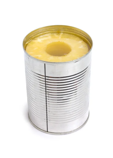 Pineapple ring in tin — Stock Photo, Image