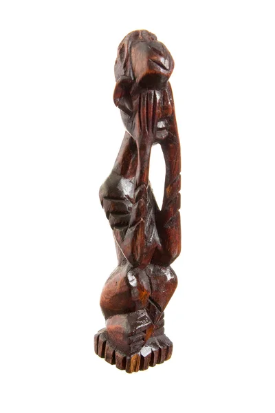 Αφρικανική άγαλμα του μαύρο ξύλο — Φωτογραφία Αρχείου