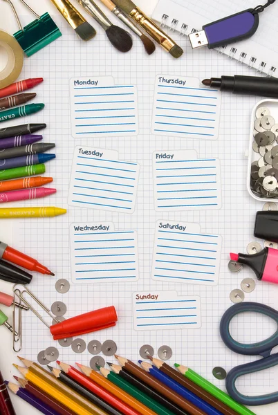 Dagboek van een student school — Stockfoto