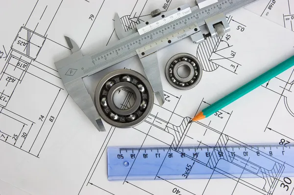 Werkzeuge und Mechanismen im Detail — Stockfoto