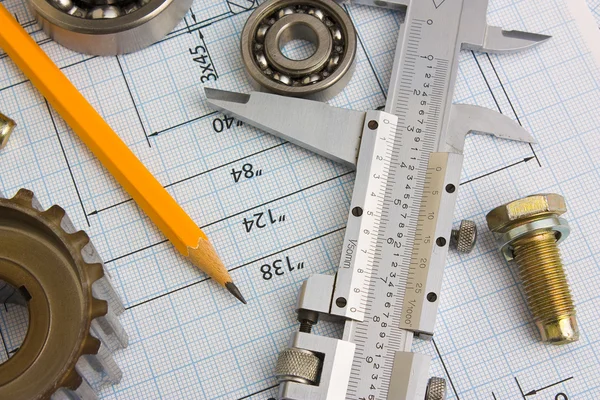 Tools and mechanisms detail — Stock Photo, Image