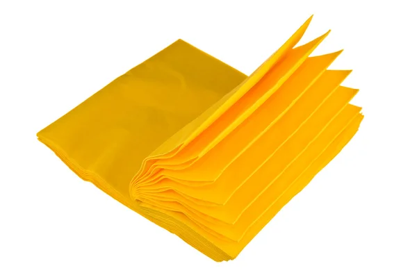 Guardanapos de papel amarelo — Fotografia de Stock