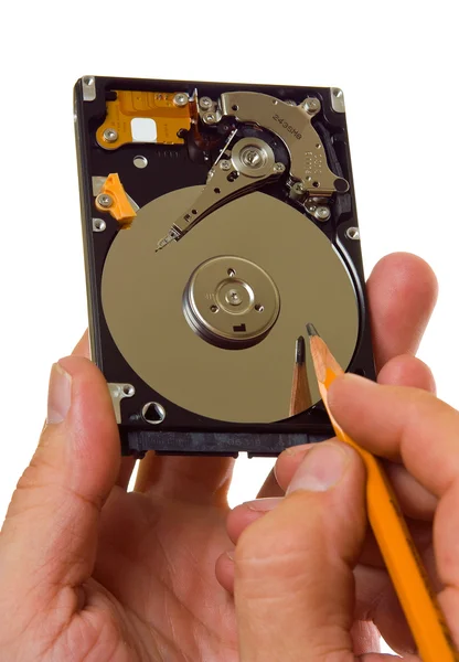 Rekam informasi pada hard disk — Stok Foto