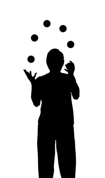 Żonglerka człowieka — Zdjęcie stockowe