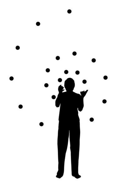 Juggling man — Stock Photo, Image