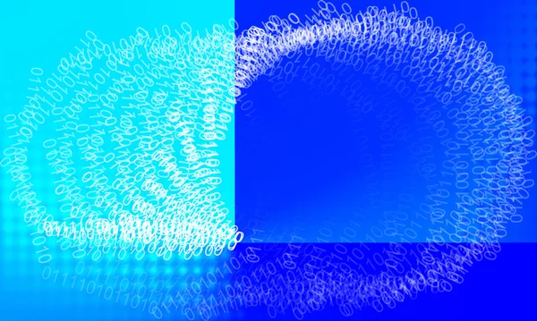 Cyber-Cyan-Blue-blurred-Banner-bytes — Stok fotoğraf