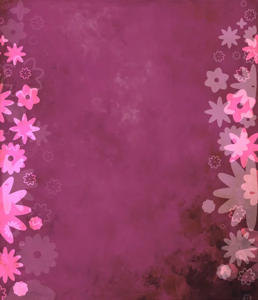背景-老-花卉-grunge-紫红色 — 图库照片