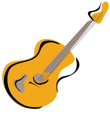 Guitar vector hand style clipart