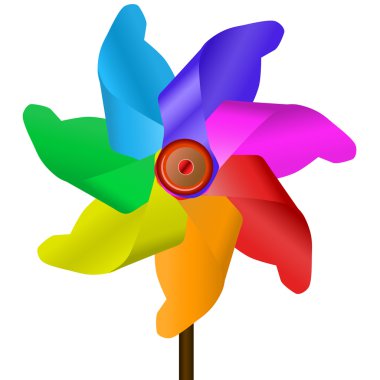 Windmill colors clipart