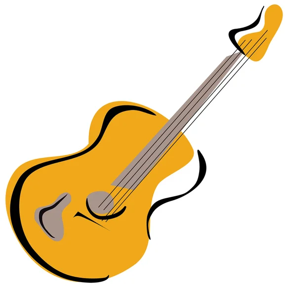 Gitar vektör el stili — Stok Vektör