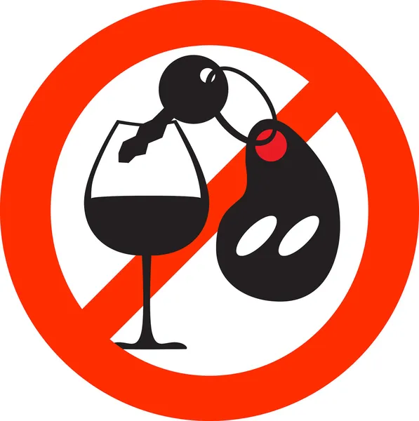 Stoppschild für Alkohol — Stockvektor