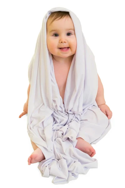 Bambina in bianco — Foto Stock