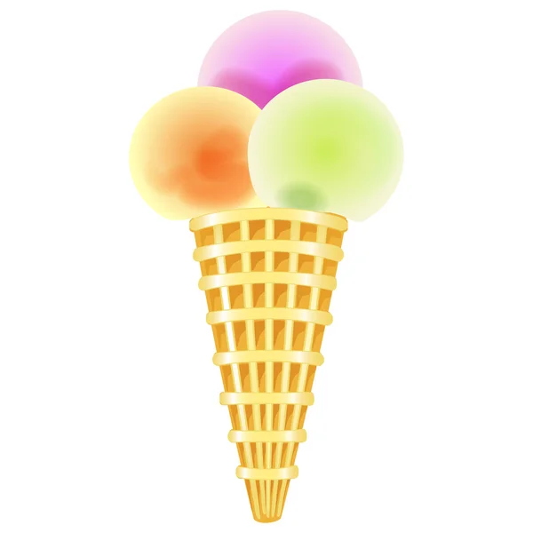 Векторный конус мороженого — стоковый вектор