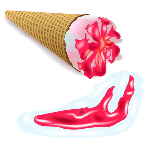 Crème glacée cône vecteur — Image vectorielle