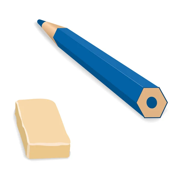 Ceruza radír — Stock Vector