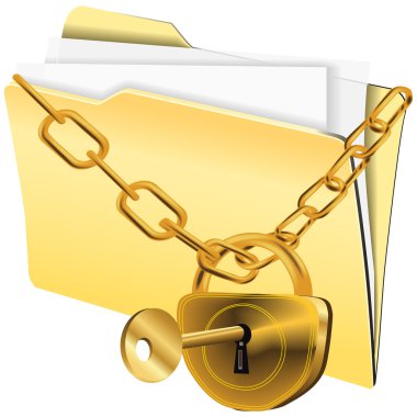 Folder locked clipart