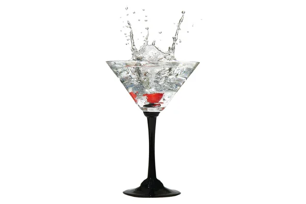 Corona de agua en vasos de cóctel — Foto de Stock