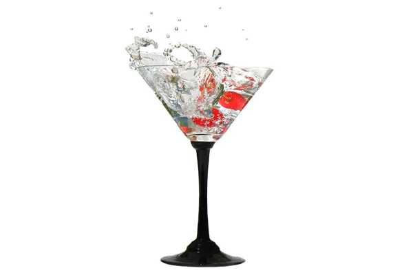 Corona d'acqua in bicchieri da cocktail — Foto Stock
