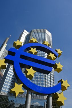 Euro sign with European Central Bank clipart