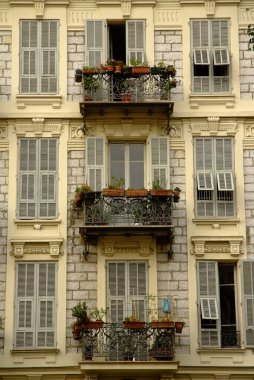 Balconies, Nice, French Riviera clipart