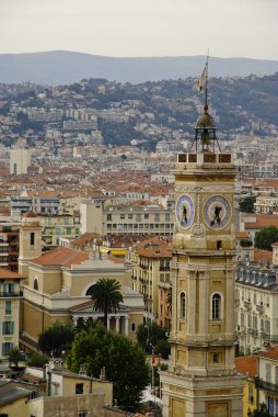 Turret clock, Nice, French Riviera clipart