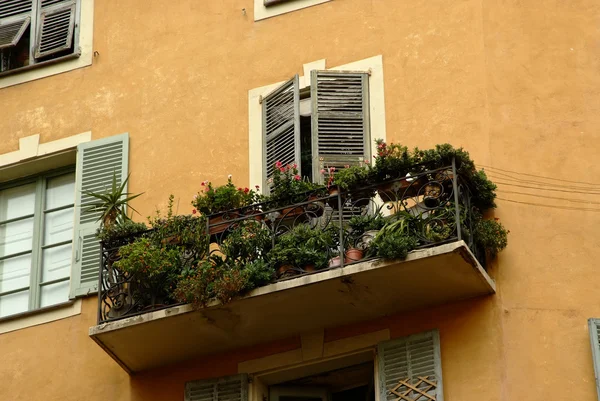 Balkon, schöne, französische Riviera Stockbild