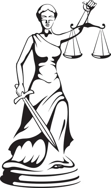 Фемида - богиня правосудия — стоковый вектор