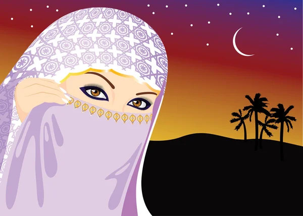 stock vector Muslim Woman.