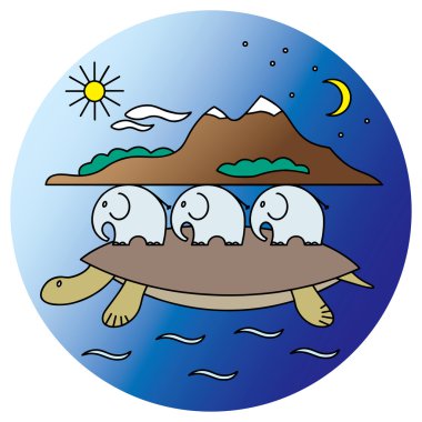 The flat earth theory. clipart