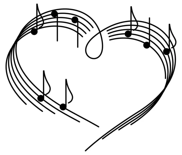 Muziek van de liefde. — Stockvector