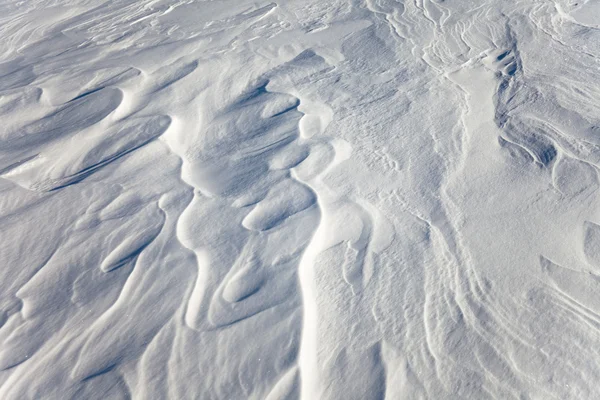 Superficie de nieve soplada por viento — Foto de Stock