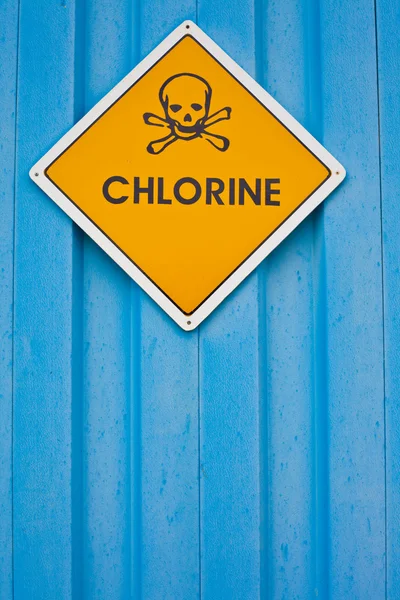 Chloor waarschuwingsbord — Stockfoto
