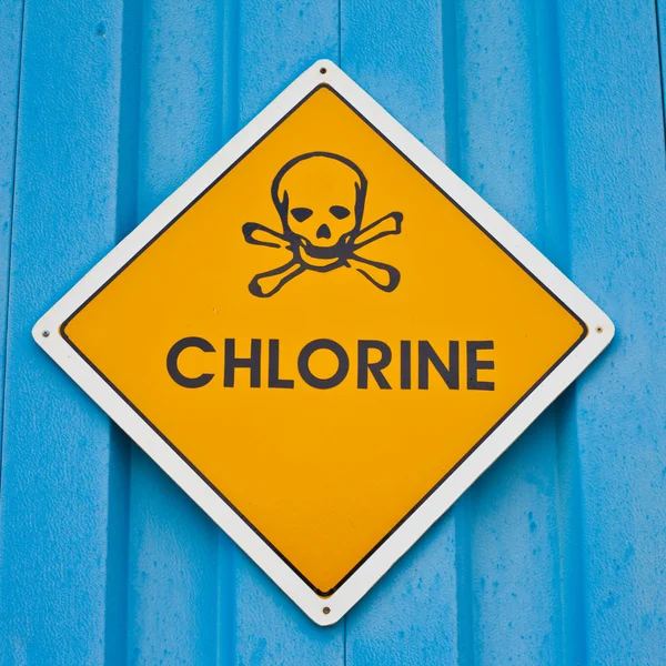 Segnale di avvertimento del cloro — Foto Stock