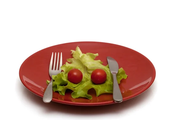 Dietetyczne jedzenie na talerzu — Zdjęcie stockowe
