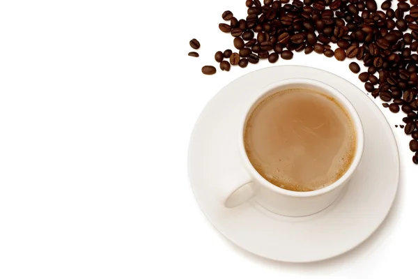 Csésze kávé fehér háttér — Stock Fotó
