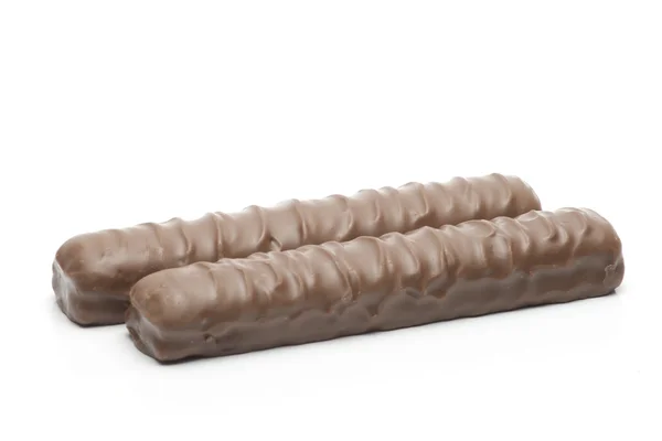 Två barer av choklad med karamell — Stockfoto