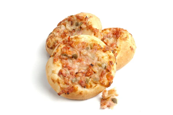 Tre små pizzor — Stockfoto