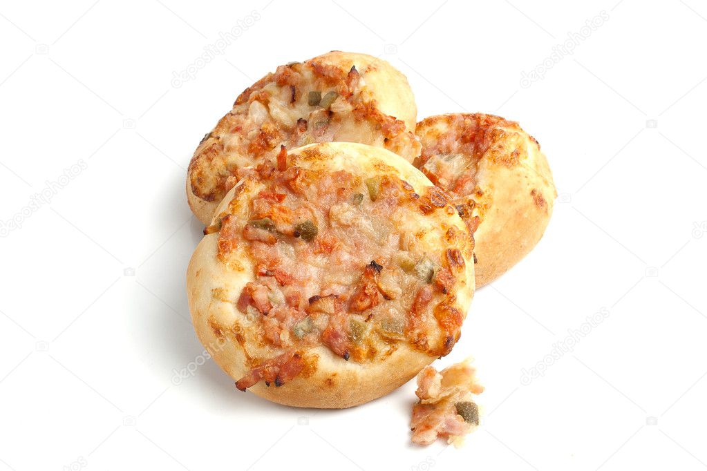 Three small pizzas