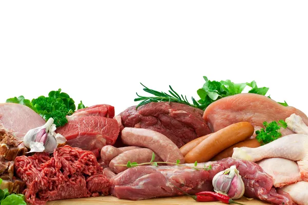 Assorted raw meats — Stock Photo, Image